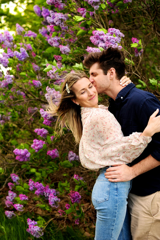 spring engagement photos in maine