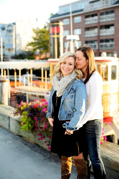 portland, maine waterfront engagement photography
