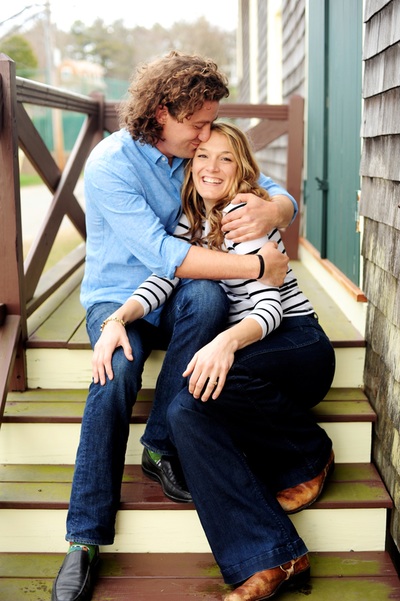 natural and fun engagement session in kennebunkport