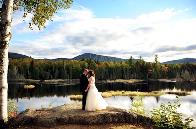 sugarloaf wedding with mountain view