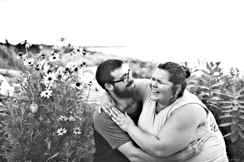 fun and happy engagement photos